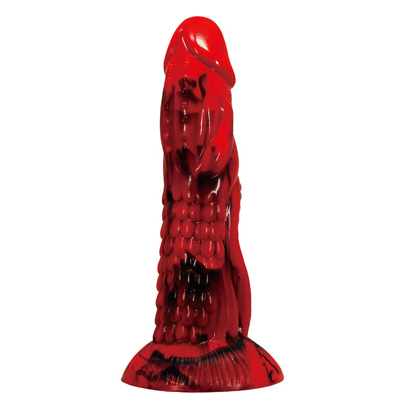 Dildo Fantasy Power Monsters Minotauro con Ventosa — Rosso e Nero