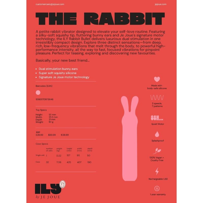 Vibratore Coniglio JE JOUE ILY Rabbit Bullet — Ricaricabile