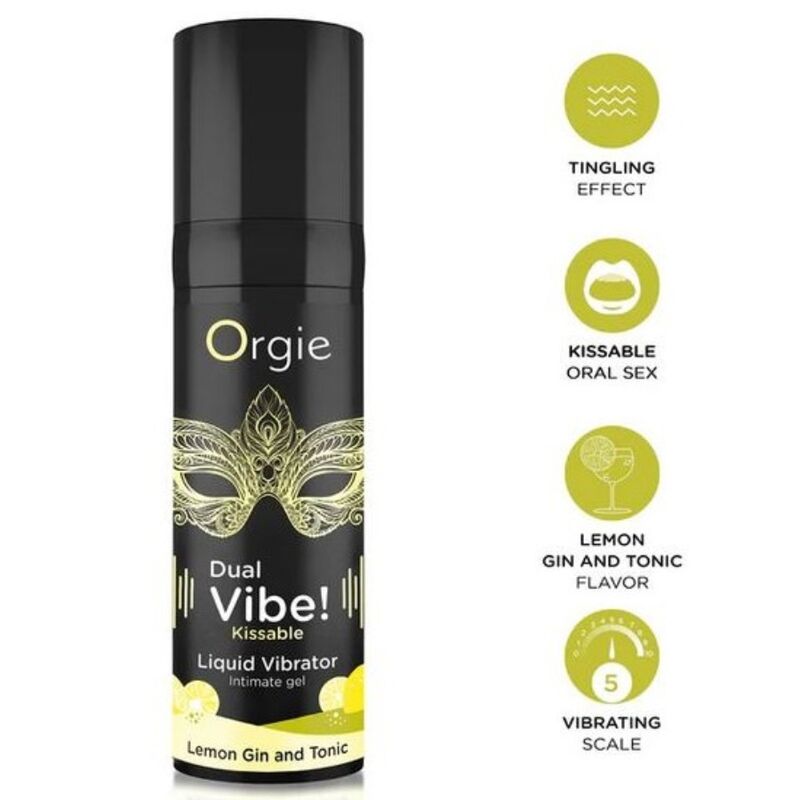 Vibratore Liquido ORGIE Dual Vibe Limone Gin e Tonico — 15 ml