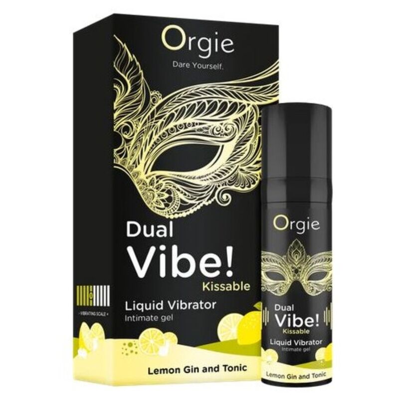 Vibratore Liquido ORGIE Dual Vibe Limone Gin e Tonico — 15 ml