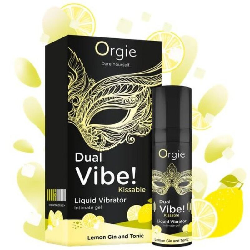 Vibratore Liquido ORGIE Dual Vibe Limone Gin e Tonico — 15 ml