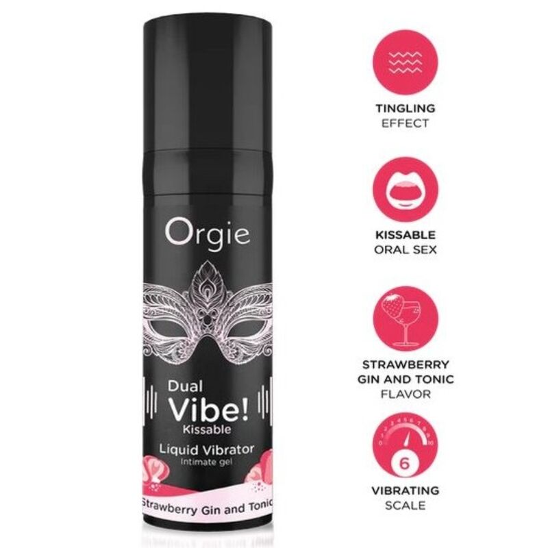 Liquido Vibrante ORGIE Dual Vibe Gin Fragola — 15 ml