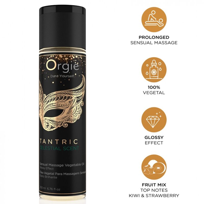 Olio Vegetale ORGIE Tantrico e Celestiale 200 ml — Fruttato