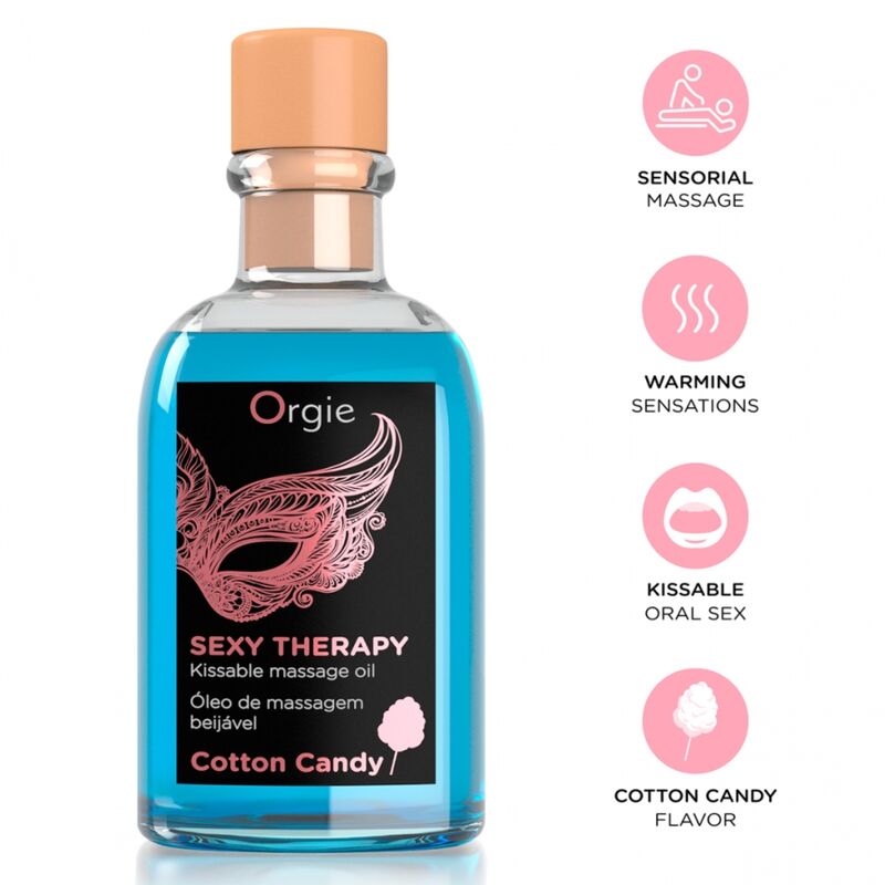 Olio da Massaggio ORGIE Kissable Cotton Candy — Set Baciabile