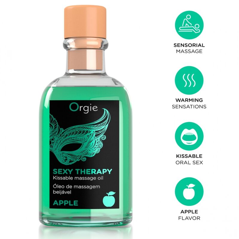 Set Massaggio ORGIE Lips Massage Kissable Apple — 100 ml