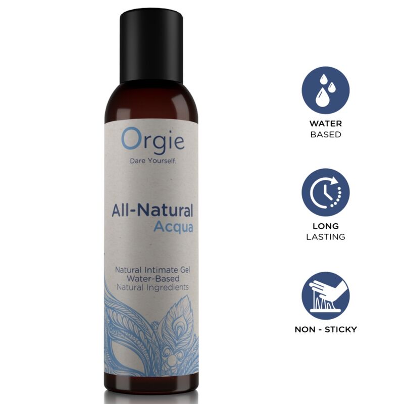 Lubrificante Intimo ORGIE All-Natural Water-Based — 150 ml