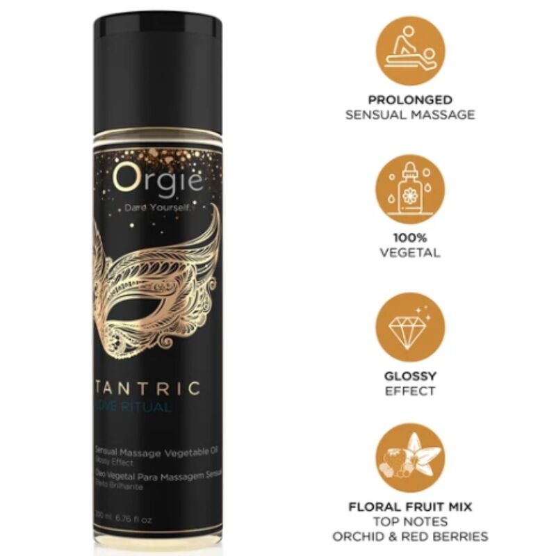 Olio Vegetale ORGIE Rituale d'Amore Tantra — 200 ml
