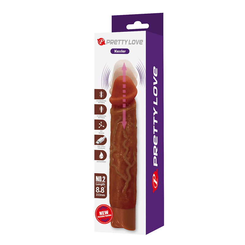 Dildo Vibrante PRETTY LOVE Kessler — Marrone