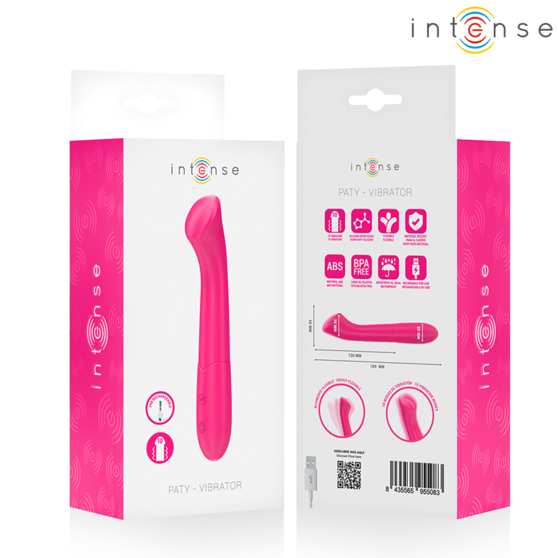 Vibratore Classico INTENSE HIGH TECH Paty — Rosa