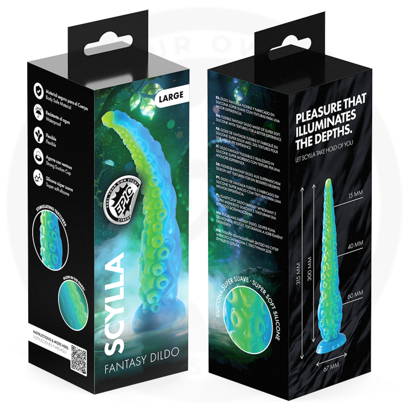 Dildo Epic Scylla Tentacoli Fluorescenti — Grande