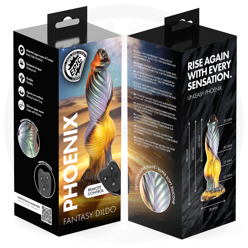 Vibratore Dildo EPIC Phoenix — Ricaricabile con Telecomando