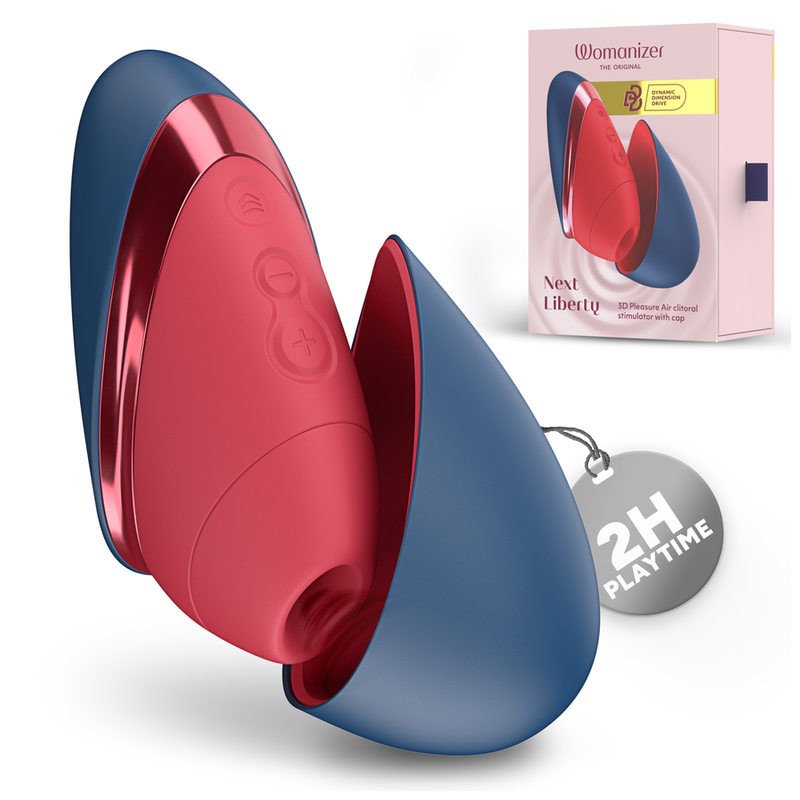 Stimolatore Clitorideo WOMANIZER Next Liberty — Blu/Rosso
