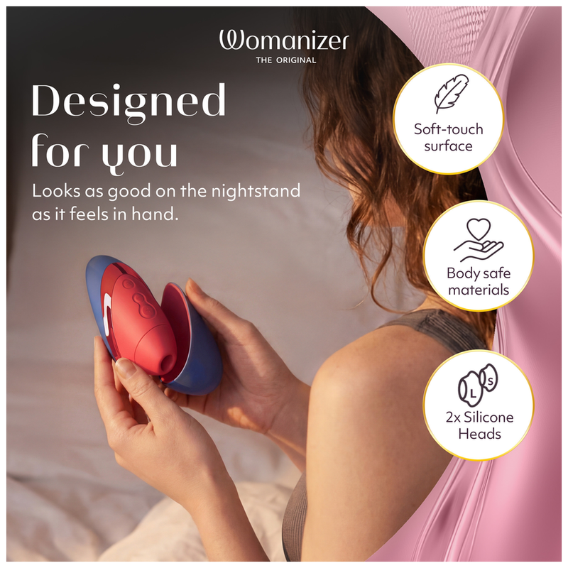 Stimolatore Clitorideo WOMANIZER Next Liberty — Blu/Rosso