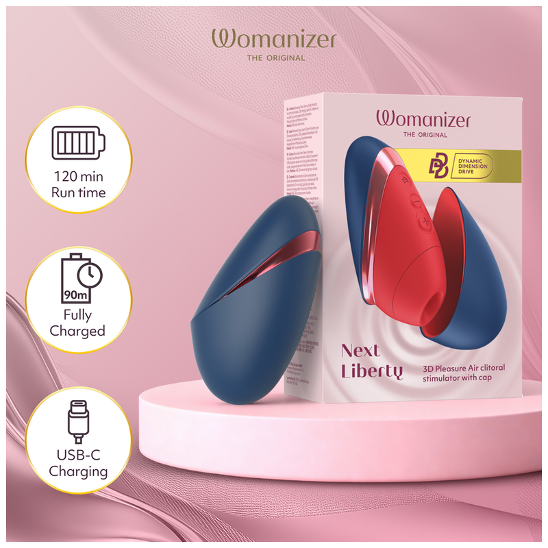 Stimolatore Clitorideo WOMANIZER Next Liberty — Blu/Rosso