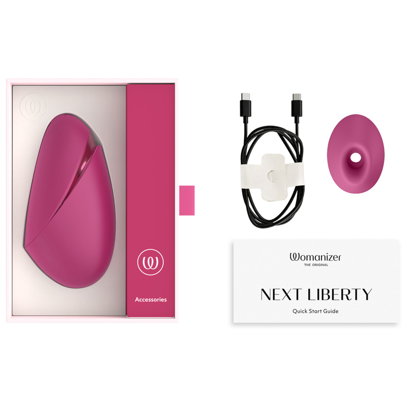 Stimolatore Clitorideo Womanizer Next Liberty — Rosa Acceso