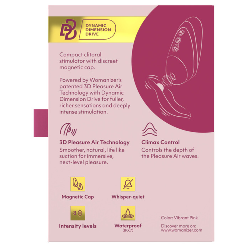 Stimolatore Clitorideo Womanizer Next Liberty — Rosa Acceso