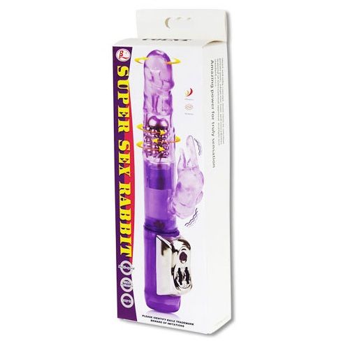 Vibratore Rabbit Baile Super Sex — Perline Rotanti, Stimolatore Clitoride