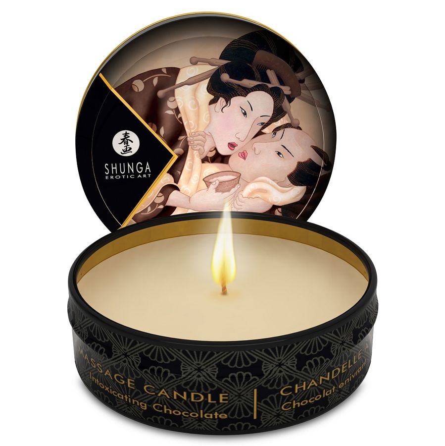 Candela da Massaggio al Cioccolato Shunga Mini Caress — 30 ml