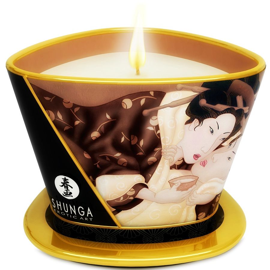 Candela da Massaggio al Cioccolato Shunga Mini Caress — 170 ml