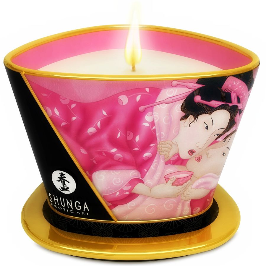 Candela da Massaggio Erotico Shunga Mini Caress — Rose, 170 ml