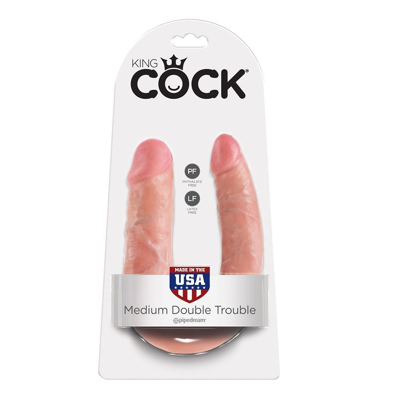 Fallo Realistico KING COCK Doppio Trouble Flesh — Medio