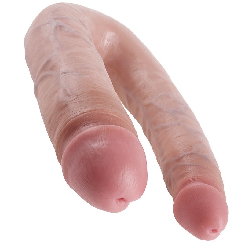 Dildo Realistico Doppio King Cock Double Trouble — Flesh