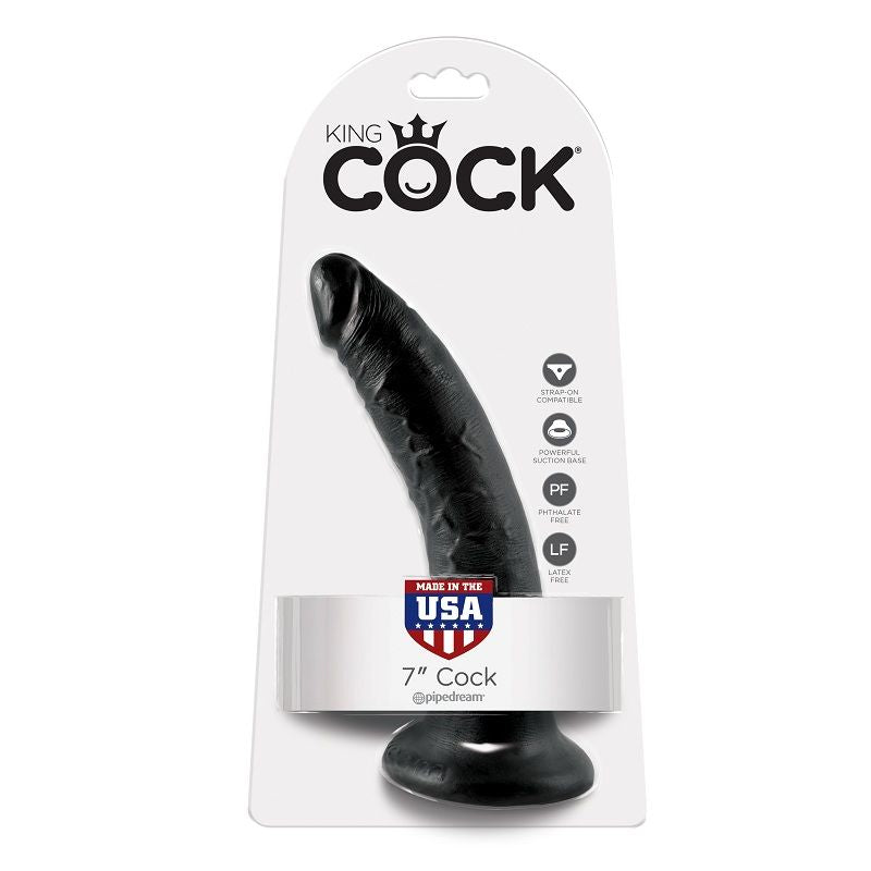 Dildo Realistico KING COCK 7 Pollici — Nero