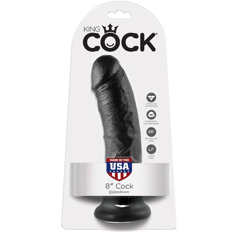 Dildo Realistico King Cock — 20,3 cm, Nero