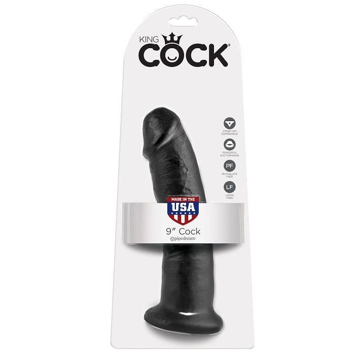 Dildo Realistico Nero King Cock — 22,9 cm