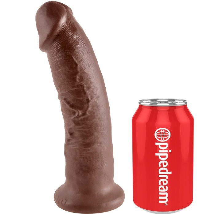 Dildo Realistico King Cock — 22,9 cm, Marrone