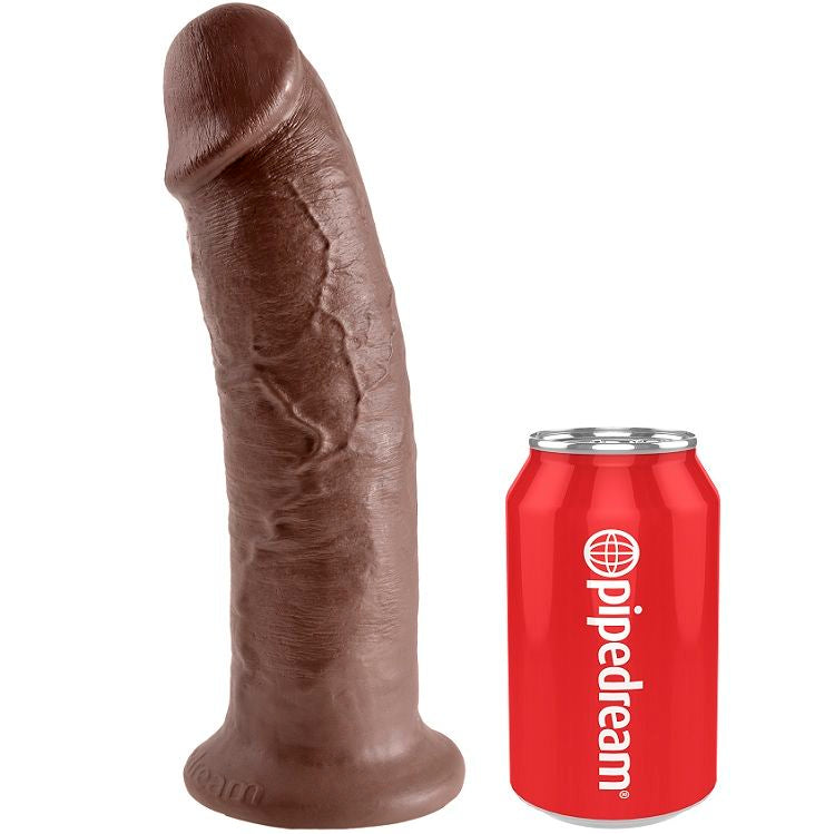 Dildo Realistico King Cock — 25,4 cm, Marrone