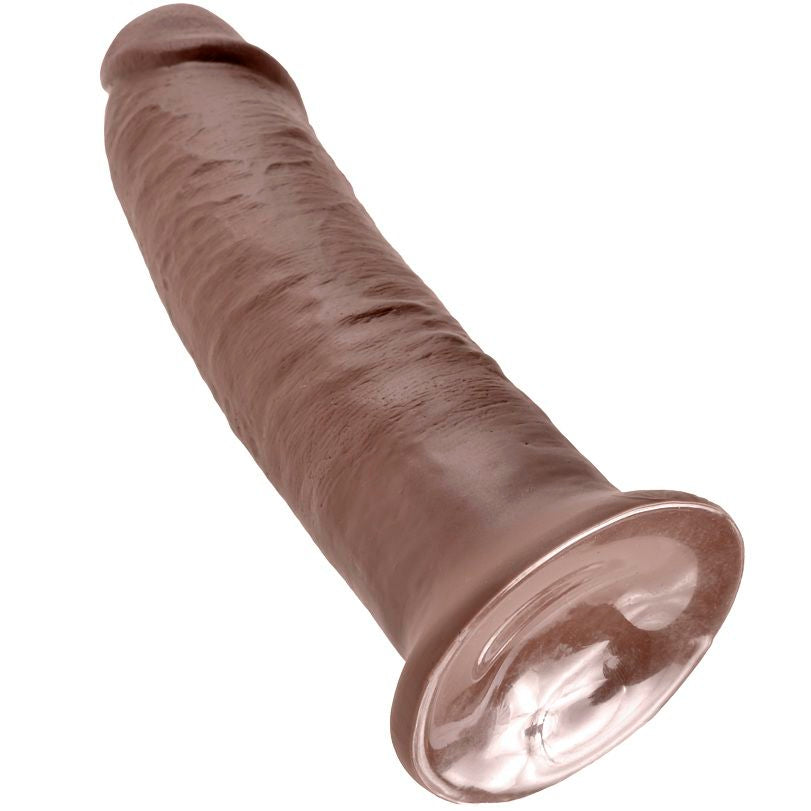 Dildo Realistico King Cock — 25,4 cm, Marrone