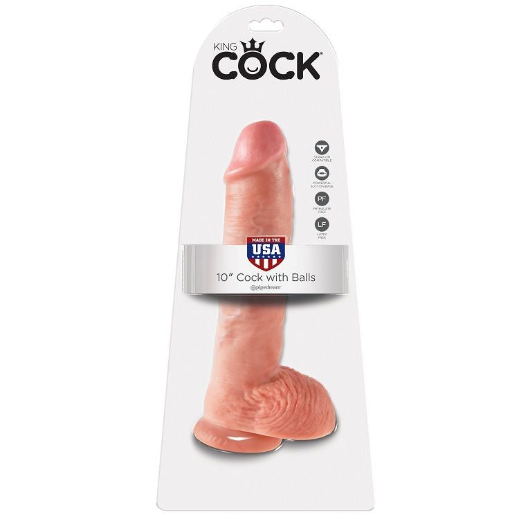 Dildo Realistico con Ventosa King Cock — 26,5 cm, Flesh