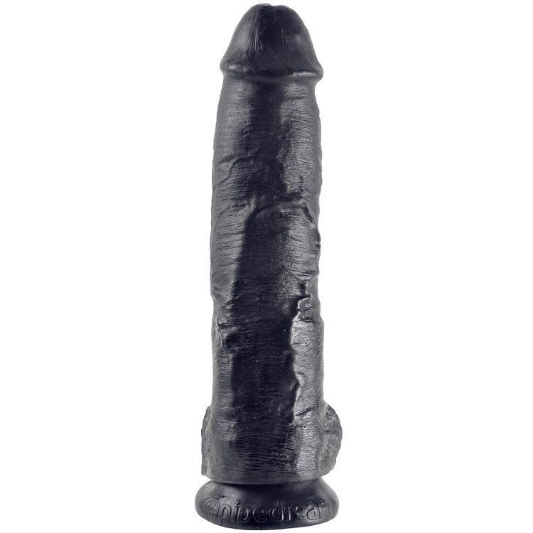 Dildo KING COCK con Sfere 25.4 cm — Nero