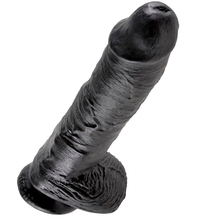 Dildo KING COCK con Sfere 25.4 cm — Nero