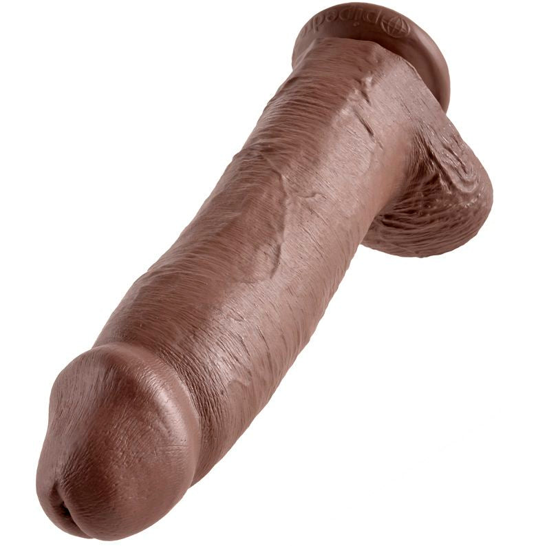 Dildo KING COCK Realistico Base Ventosa — Marrone