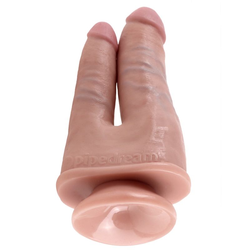 Dildo Realistico Doppio King Cock — Con Ventosa, Flesh