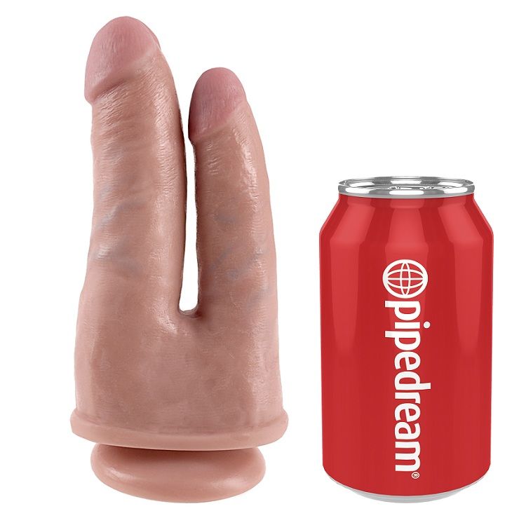 Dildo Realistico Doppio King Cock — Con Ventosa, Flesh