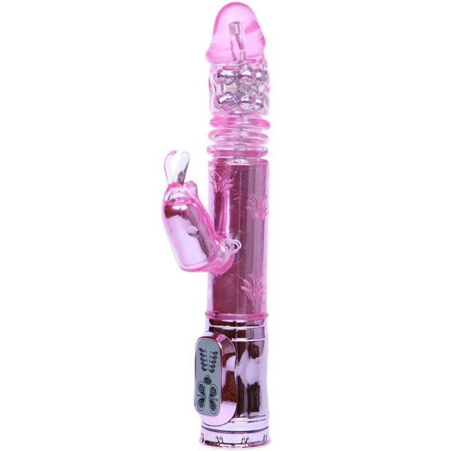 Vibratore Rabbit Rotante Baile Butterfly — Ricaricabile USB, Rosa
