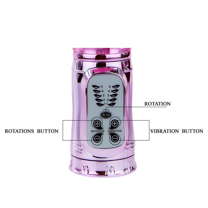 Vibratore Rabbit Rotante Baile Butterfly — Ricaricabile USB, Rosa