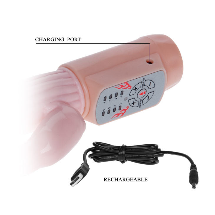 Vibratore Rabbit Rotante Baile Fire Bunny — Ricaricabile USB