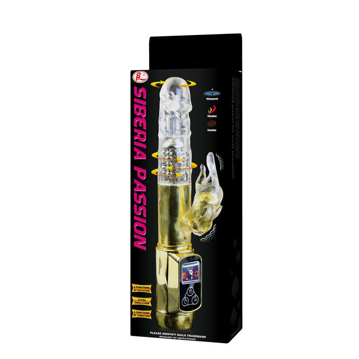 Vibratore Rabbit Baile Siberia Passion Gold — Doppia Rotazione