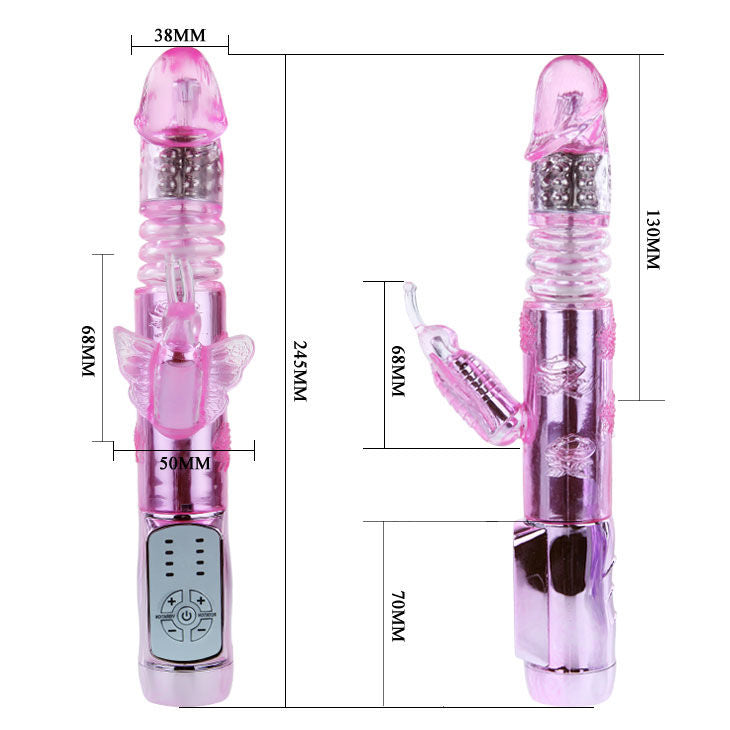 Vibratore Rabbit Pulsante Baile Us Coniglio Farfalla — 12 Funzioni