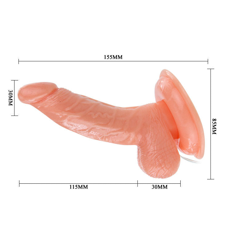 Dildo Realistico Rotante Baile Super Rota Dong — TPR con Ventosa