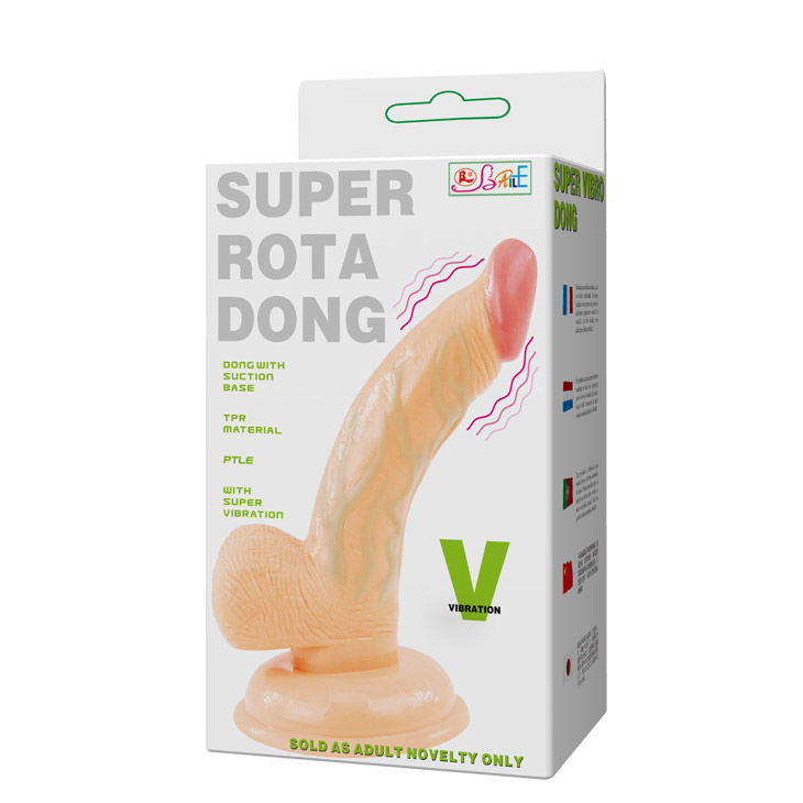 Dildo Realistico Vibrante Baile Super Rota — TPR, Ventosa
