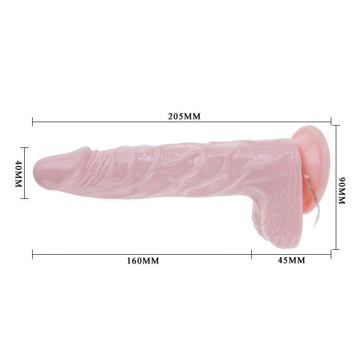 Dildo Realistico Rotante Baile Super Rota Dong — 20,5 cm