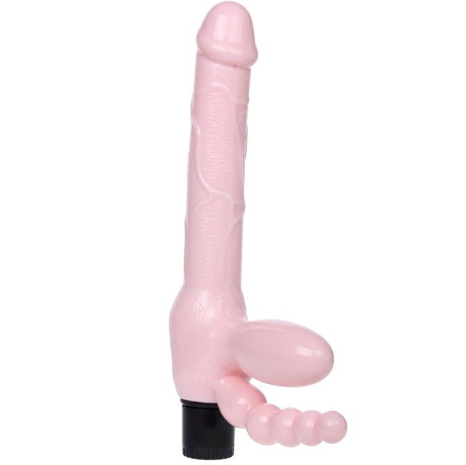 Imbracatura Strapless Vibrante Anale Baile — TPE 25 cm