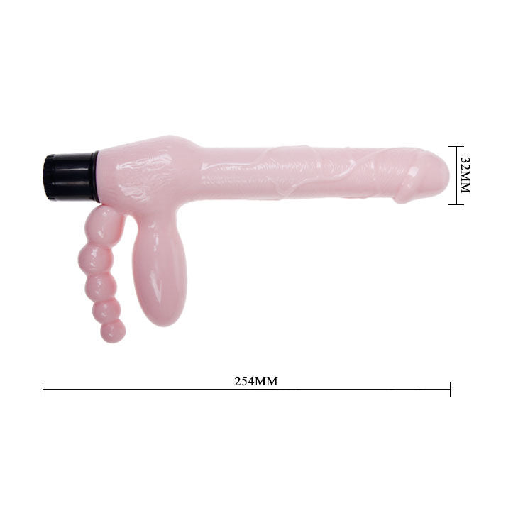 Imbracatura Strapless Vibrante Anale Baile — TPE 25 cm