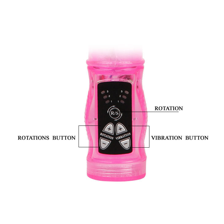 Vibratore Rabbit Rotante Baile Mini — Gelatina, Rosa