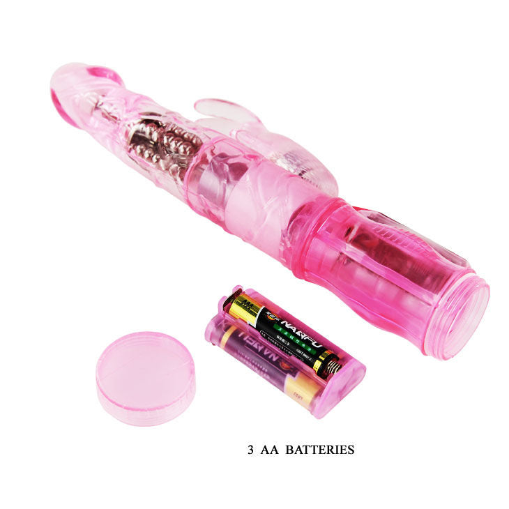 Vibratore Rabbit Rotante Baile Mini — Gelatina, Rosa